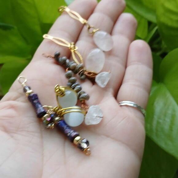 25 Piece Beaded Charm Dangles For Jewelry Making, Gemstone Assorted DIY - Picture 5 of 5